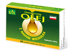 Zimnotłoczony olej z nasion wiesiołka 500 mg 60 kaps.