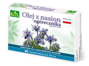 Zimnotłoczony olej z nasion ogórecznika (Biogal) 500 mg 60 kaps.